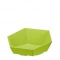 [F278003] Präsentkorb Modern Welle Hellgrün 6-eckig 380x340x75/130 mm 
